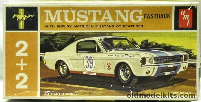 AMT 1/25 1965 Ford Mustang Fastback With Shelby GT Features, 6155-150 plastic model kit